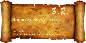 Bagossy Rozália névjegykártya