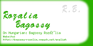 rozalia bagossy business card